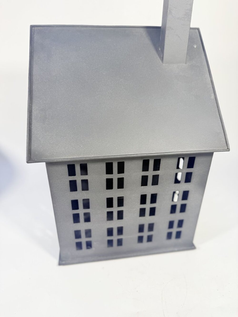 Candle Holder Luminary Metal Primitive House Vintage Colonial Zinc Metal Porch T - Picture 4 of 16